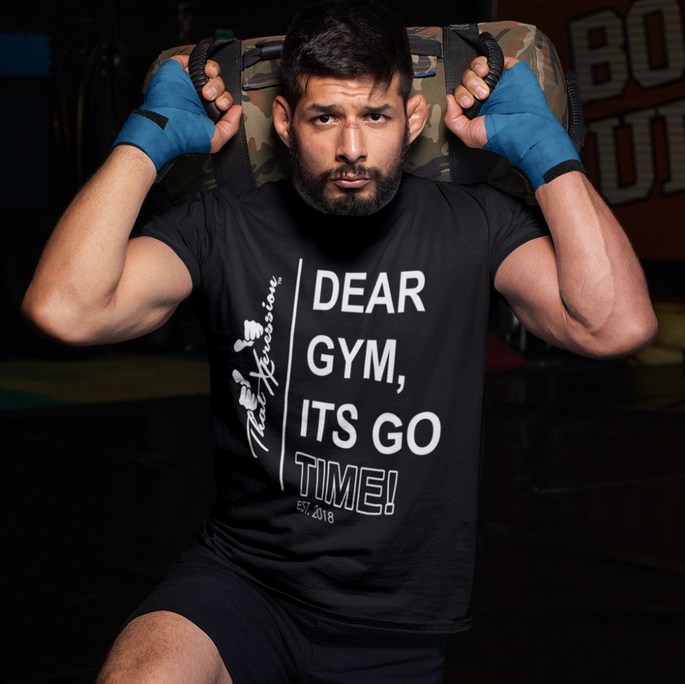 Gym fitness go time motivational tshirt